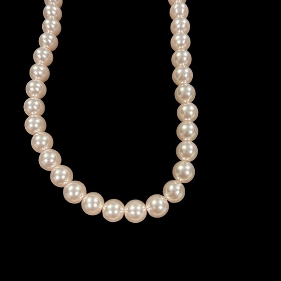 Pale Pink Faux Pearl Long Single Strand Necklace by Stephan & Co. - Picture 7 of 14